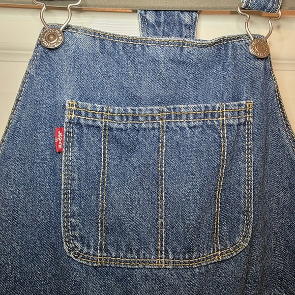 Levi’s Denim Girls shortalls Sz L 12/14 - Picture 3 of 9